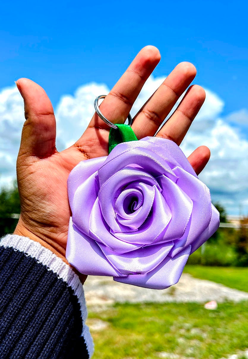 Ribbon Rose Keychain