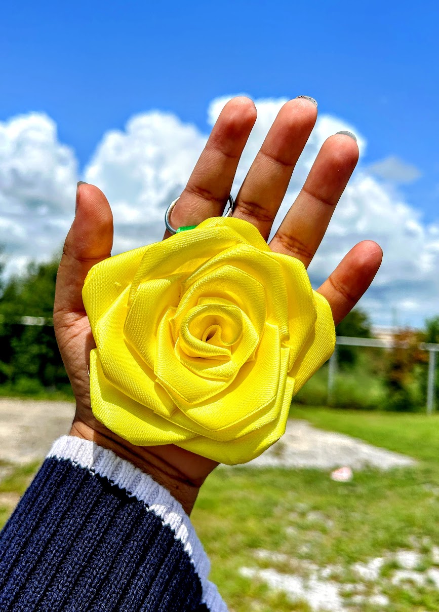 Ribbon Rose Keychain