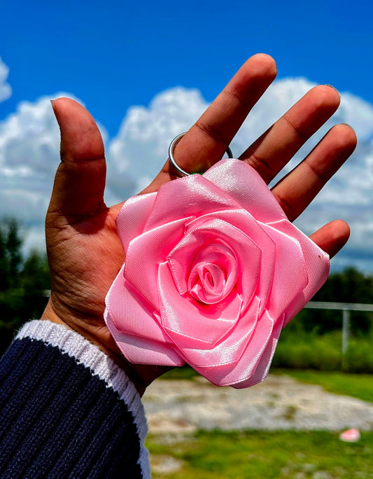 Ribbon Rose Keychain